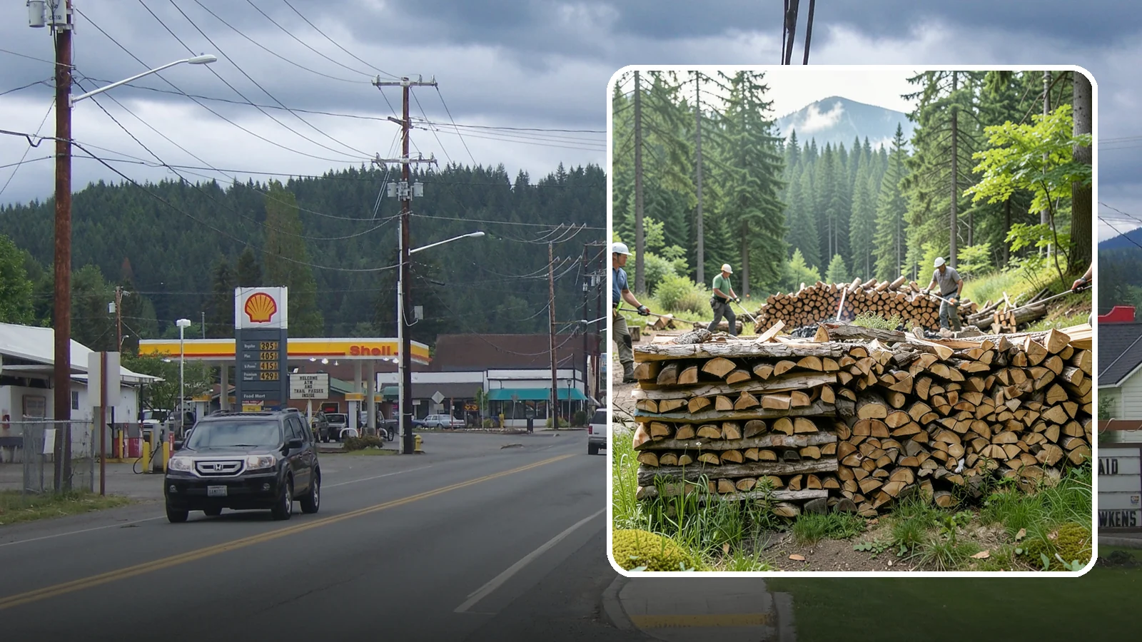 Hunting Camp Firewood in Granite Falls, Snohomish County, WA - Rugged firewood delivery for hunting camps in remote Pacific Northwest terrain.