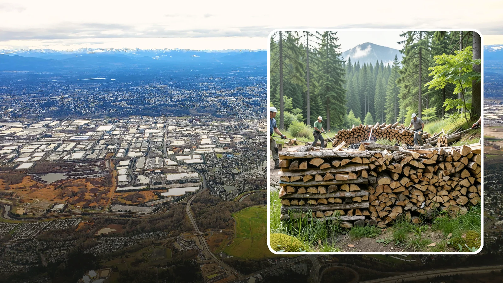 Hunting Camp Firewood in Kent, King County, WA - Rugged firewood delivery for hunting camps in remote Pacific Northwest terrain.