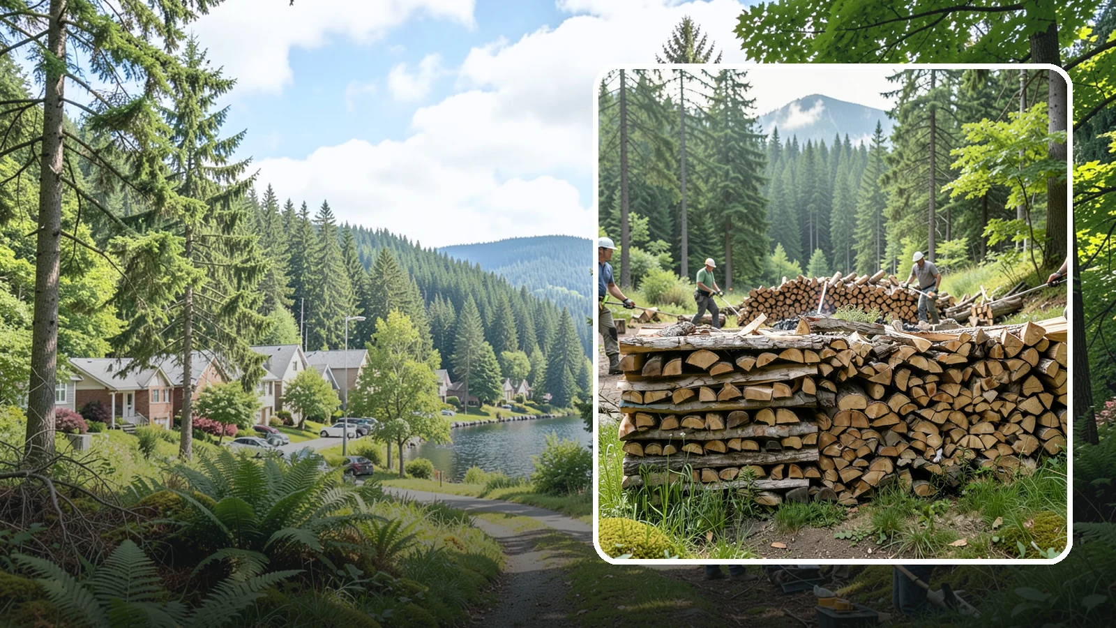 Hunting Camp Firewood in Lake Forest Park, King County, WA - Rugged firewood delivery for hunting camps in remote Pacific Northwest terrain.