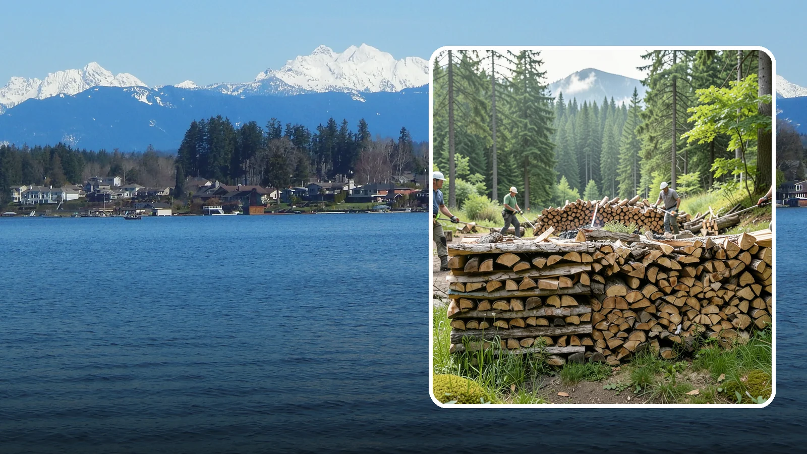 Hunting Camp Firewood in Lake Stevens, Snohomish County, WA - Rugged firewood delivery for hunting camps in remote Pacific Northwest terrain.