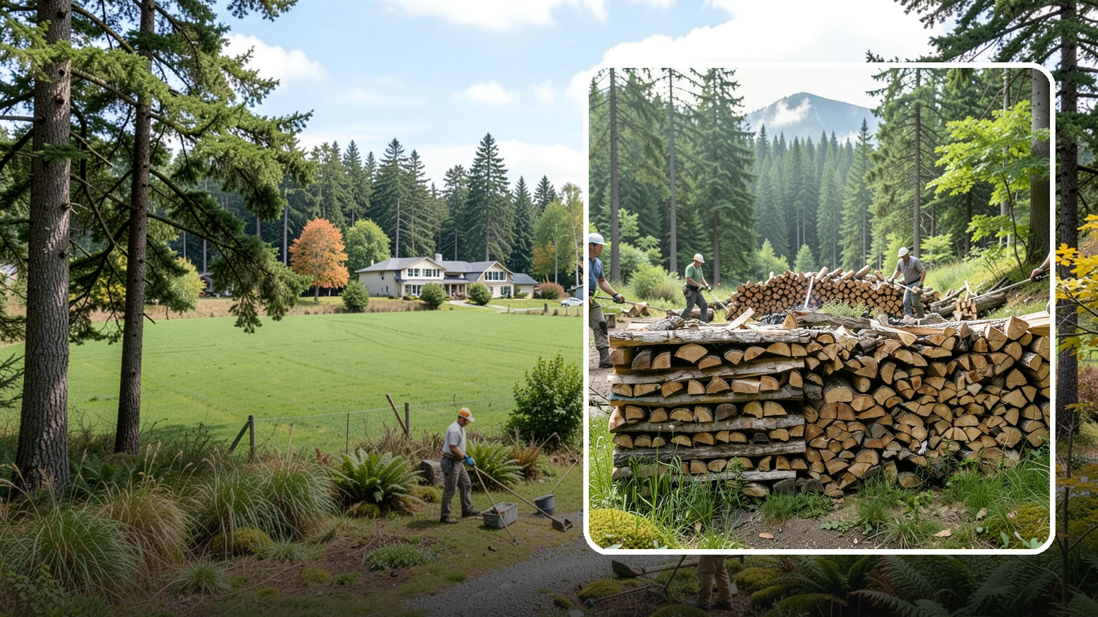 Hunting Camp Firewood in Lyman, WA - Rugged firewood delivery for hunting camps in remote Pacific Northwest terrain.