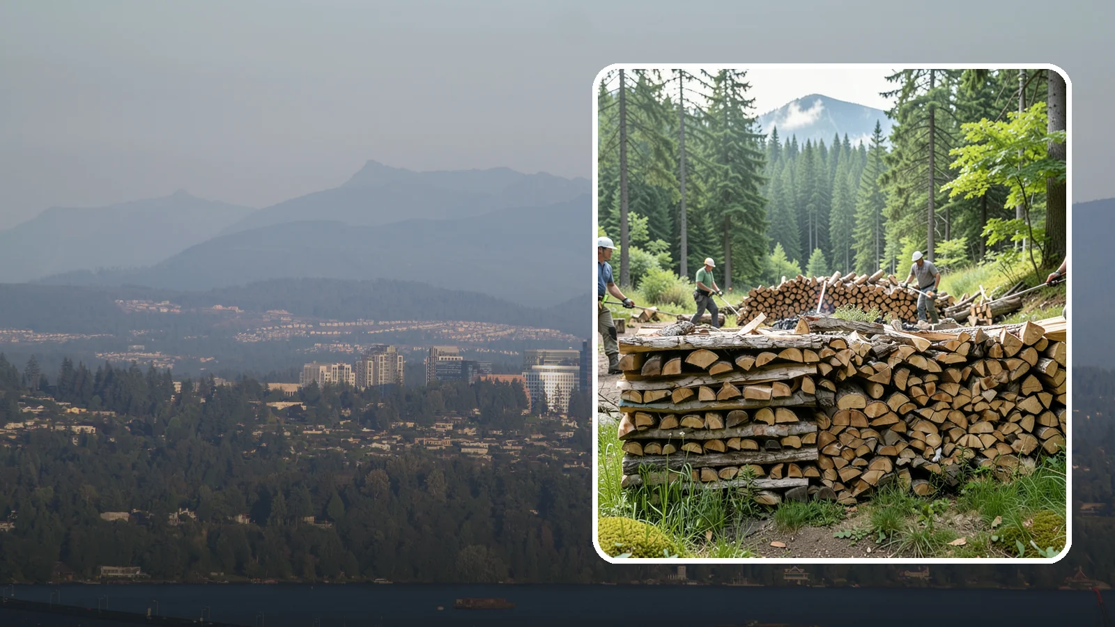 Hunting Camp Firewood in Medina, King County, WA - Rugged firewood delivery for hunting camps in remote Pacific Northwest terrain.
