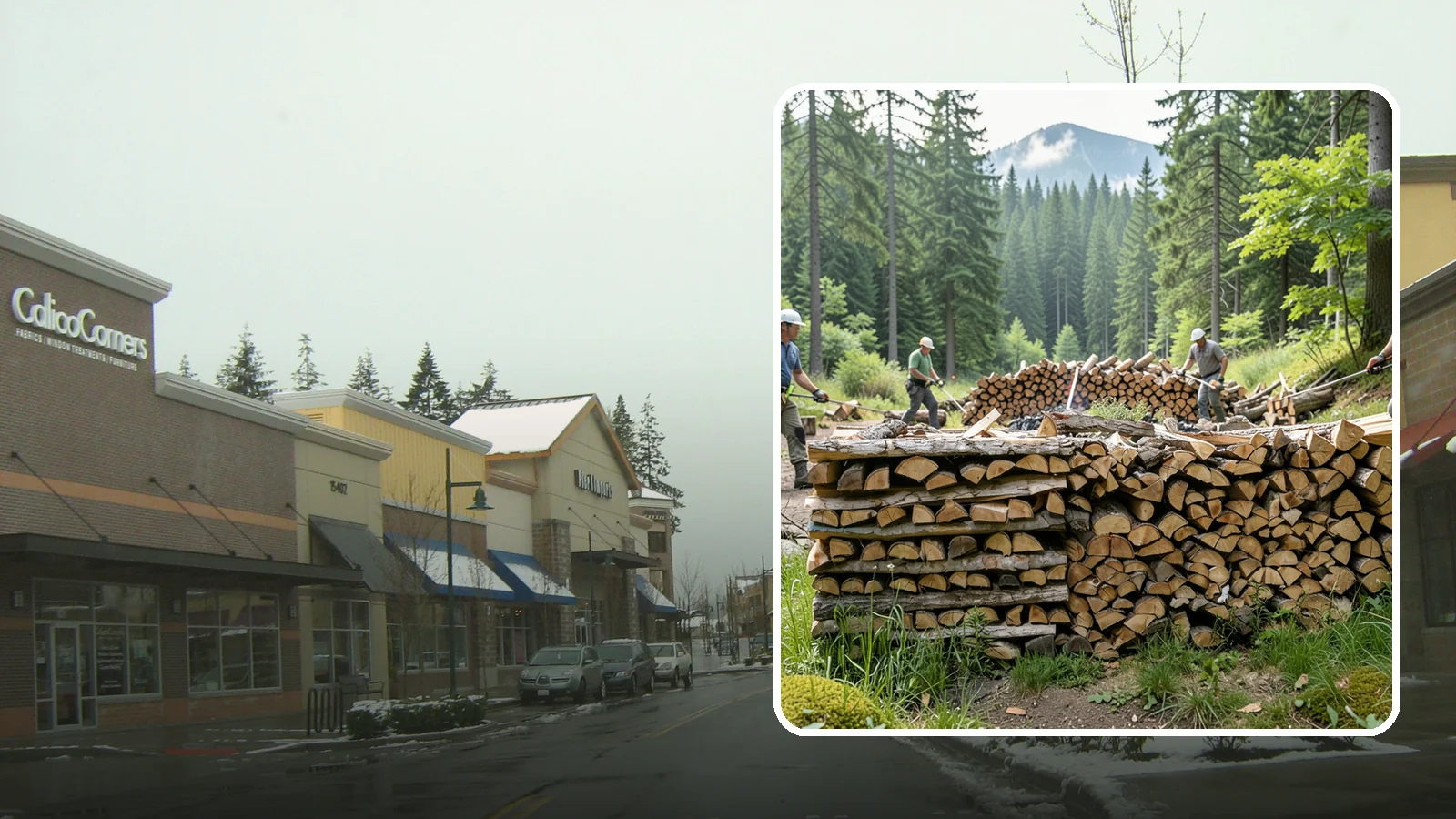 Hunting Camp Firewood in Mill Creek, Snohomish County, WA - Rugged firewood delivery for hunting camps in remote Pacific Northwest terrain.