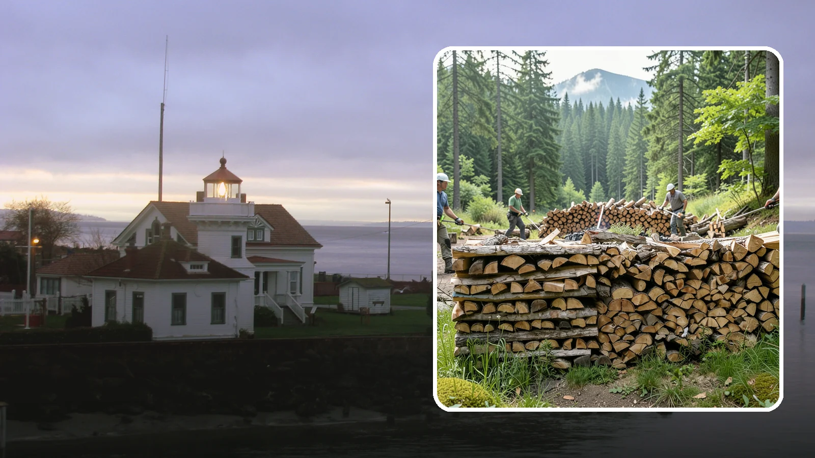 Hunting Camp Firewood in Mukilteo, Snohomish County, WA - Rugged firewood delivery for hunting camps in remote Pacific Northwest terrain.