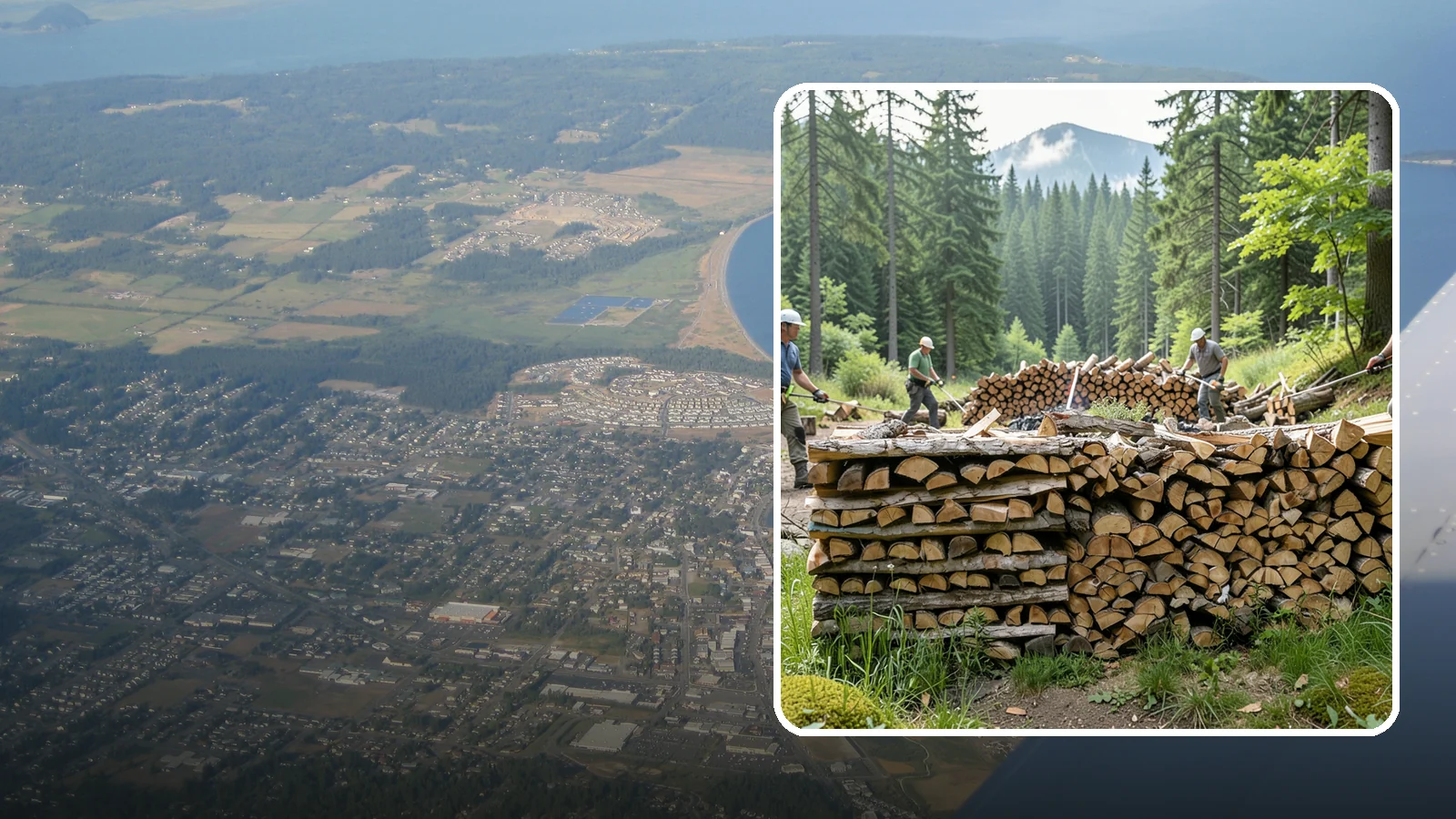 Hunting Camp Firewood in Oak Harbor, Island County, WA - Rugged firewood delivery for hunting camps in remote Pacific Northwest terrain.