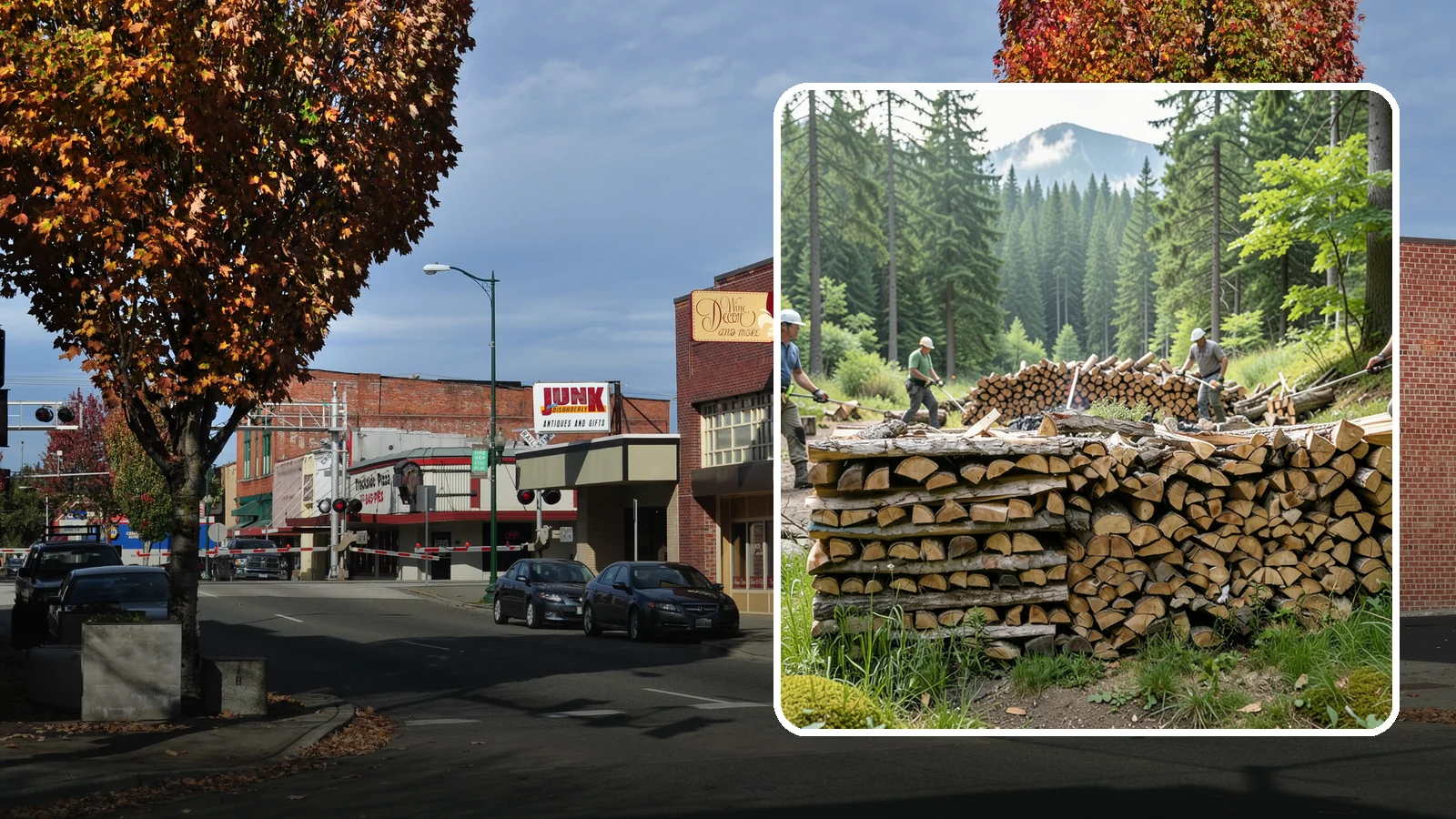 Hunting Camp Firewood in Puyallup, Pierce County, WA - Rugged firewood delivery for hunting camps in remote Pacific Northwest terrain.