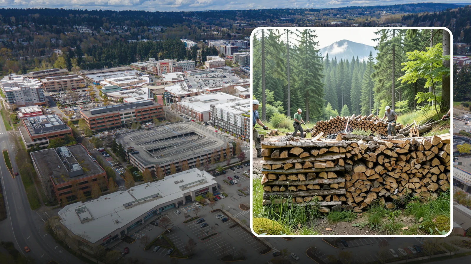 Hunting Camp Firewood in Redmond, King County, WA - Rugged firewood delivery for hunting camps in remote Pacific Northwest terrain.