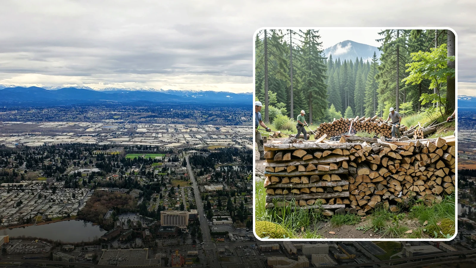 Hunting Camp Firewood in SeaTac, WA - Rugged firewood delivery for hunting camps in remote Pacific Northwest terrain.