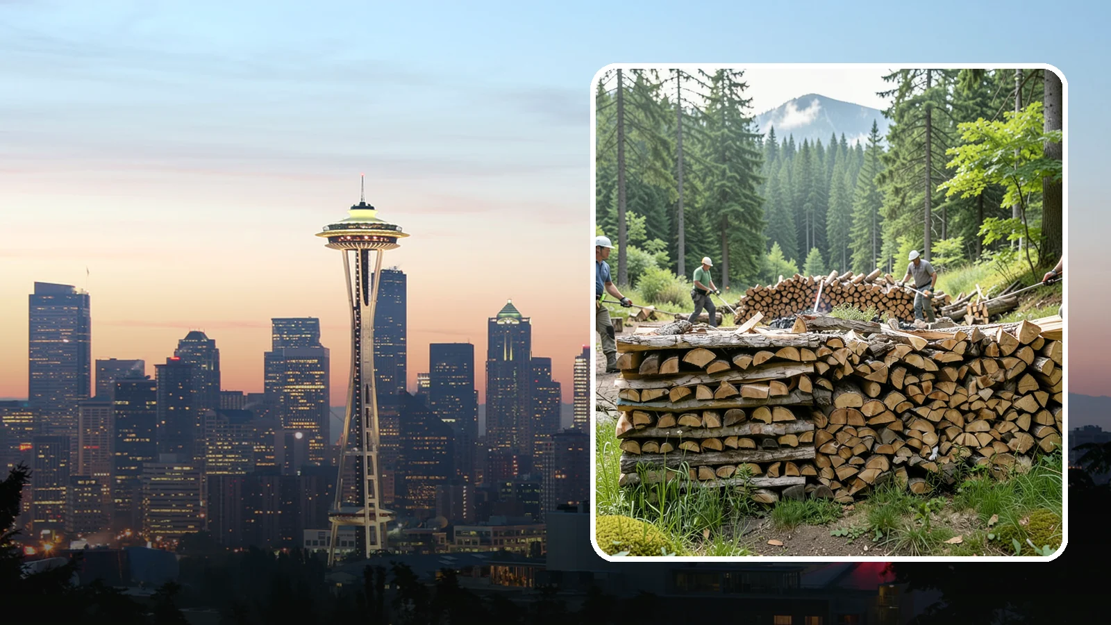 Hunting Camp Firewood in Seattle, King County, WA - Rugged firewood delivery for hunting camps in remote Pacific Northwest terrain.