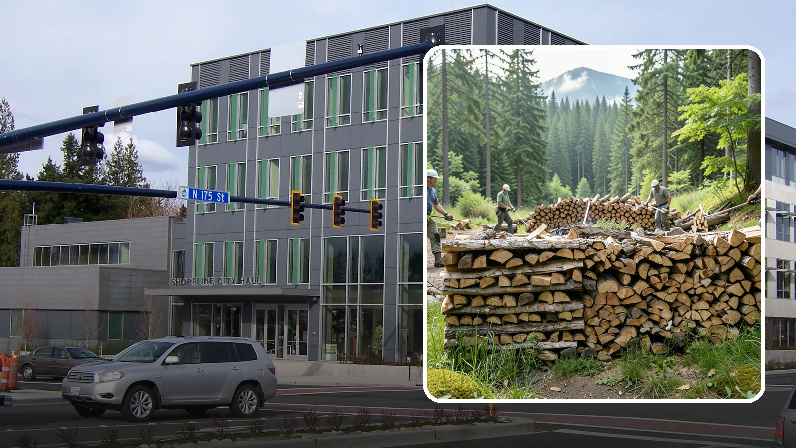 Hunting Camp Firewood in Shoreline, King County, WA - Rugged firewood delivery for hunting camps in remote Pacific Northwest terrain.