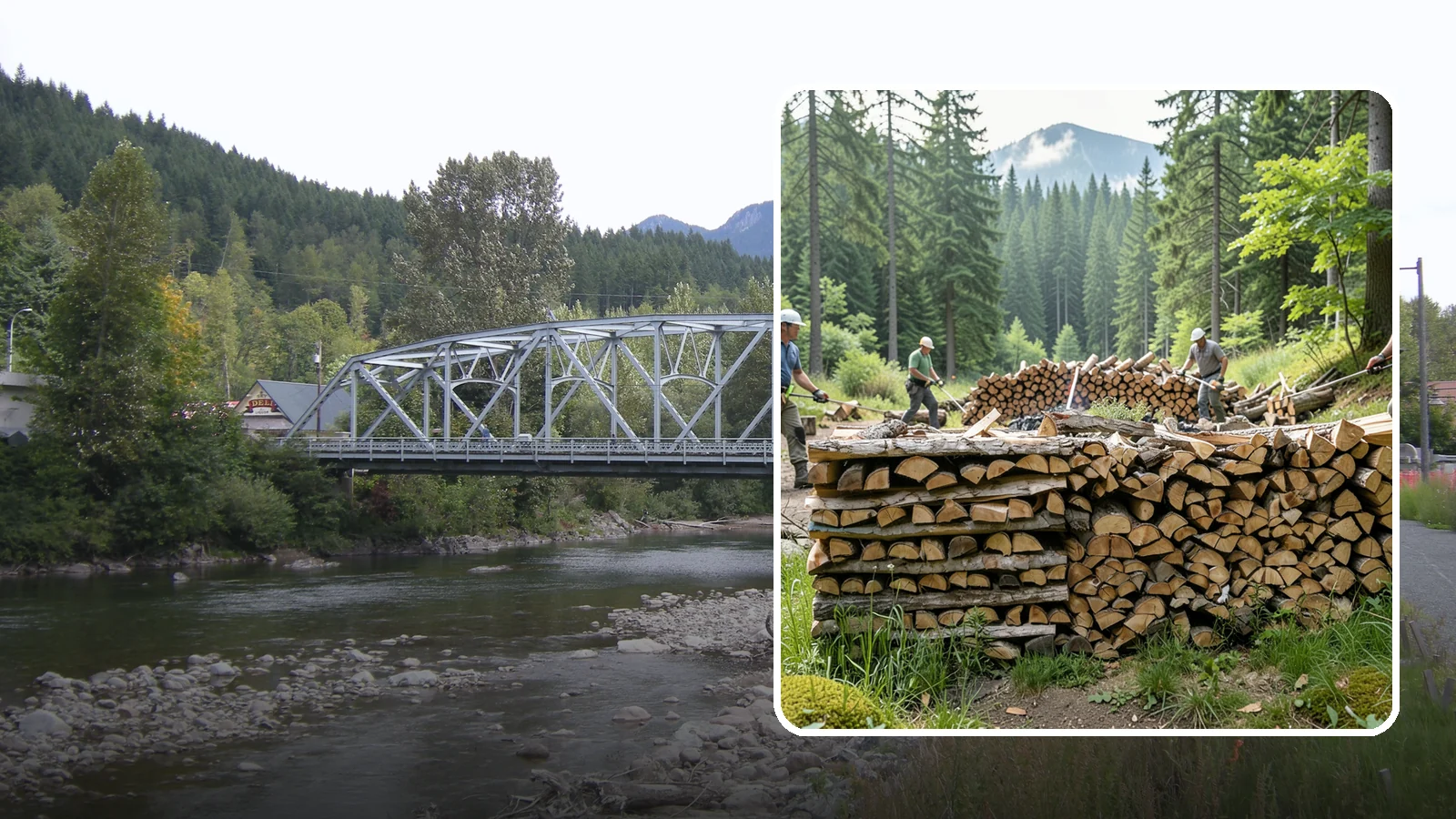 Hunting Camp Firewood in Skykomish, King County, WA - Rugged firewood delivery for hunting camps in remote Pacific Northwest terrain.