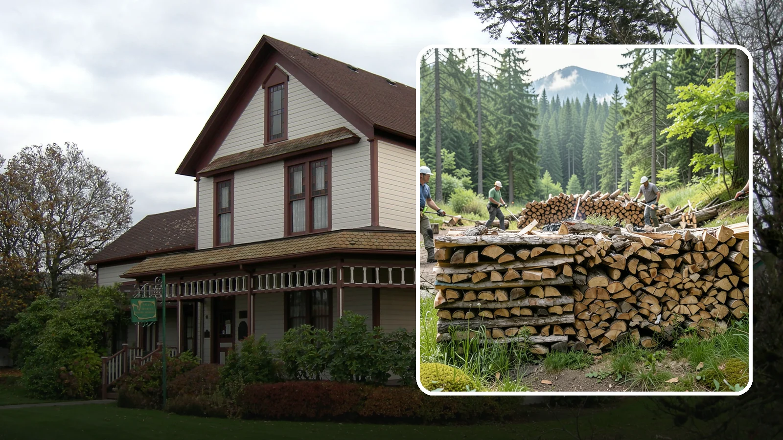 Hunting Camp Firewood in Sumner, Pierce County, WA - Rugged firewood delivery for hunting camps in remote Pacific Northwest terrain.
