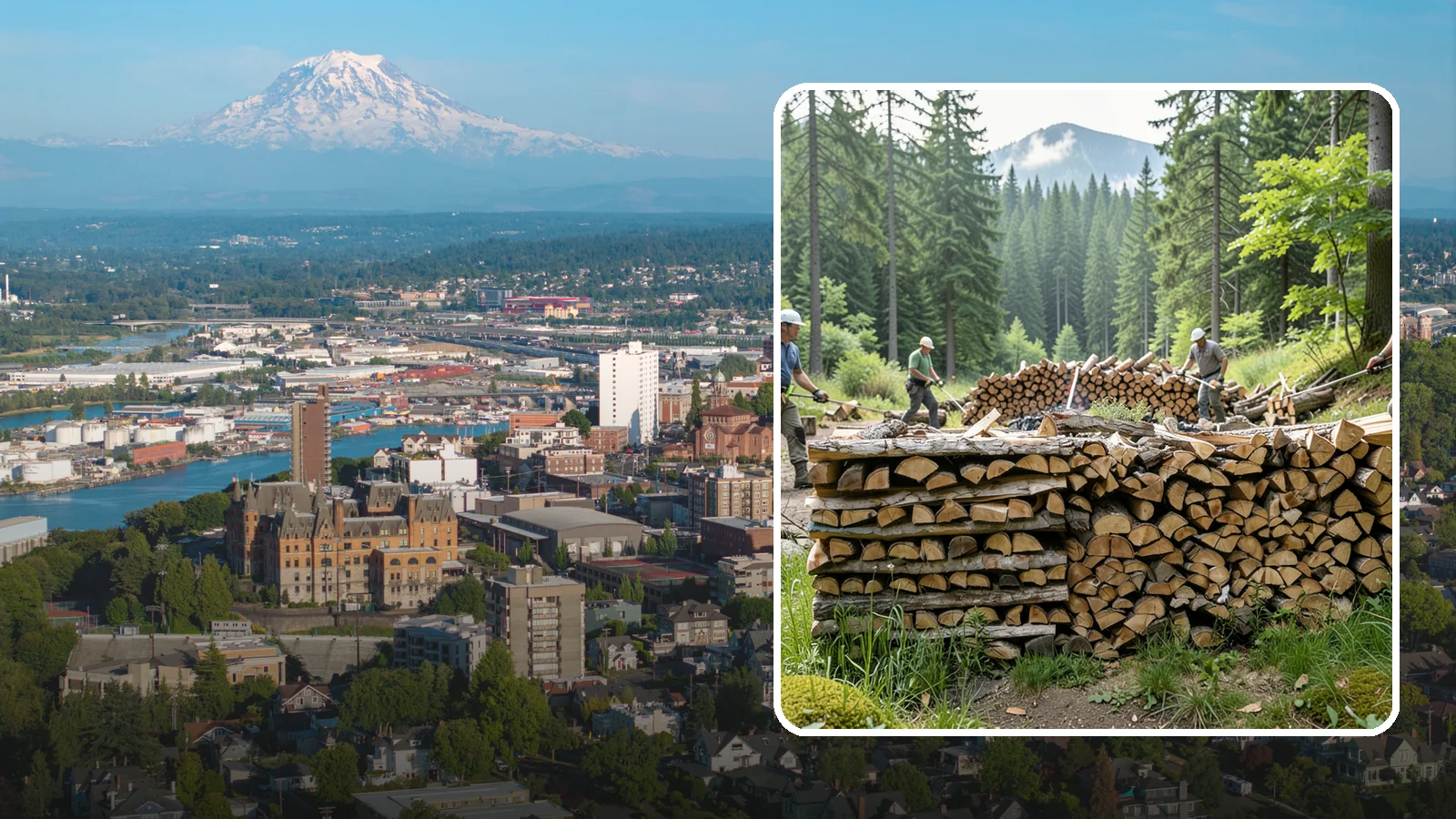 Hunting Camp Firewood in Tacoma, Pierce County, WA - Rugged firewood delivery for hunting camps in remote Pacific Northwest terrain.