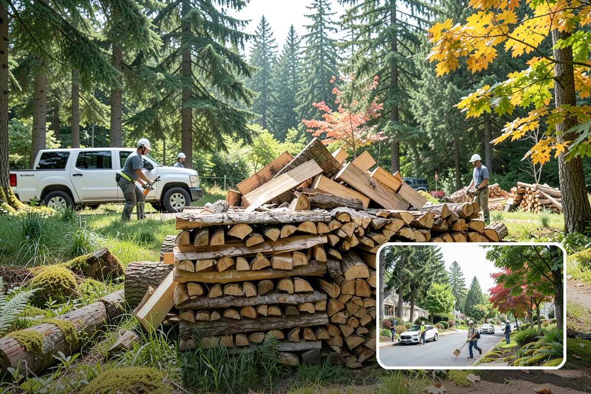 Hydraulic Log Splitting in Beaux Arts Village, King County, WA - Powers through large, dense, and knotty rounds