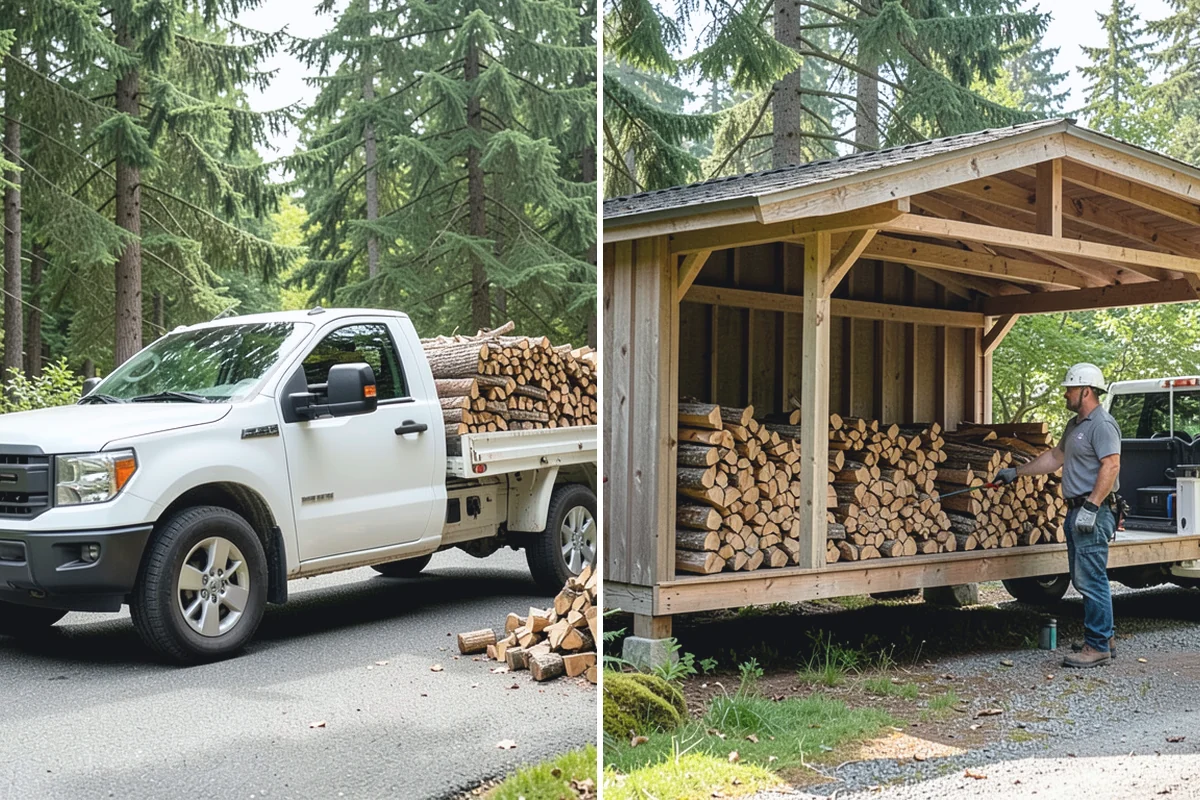 Hydraulic Log Splitting in Beaux Arts Village, King County, WA - Inspect the rounds and confirm split dimensions