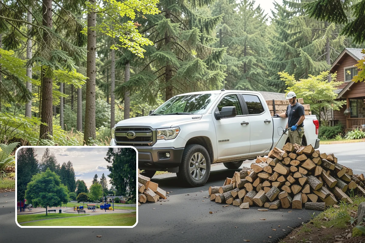 Hydraulic Log Splitting in Bonney Lake, Pierce County, WA - Powers through large, dense, and knotty rounds