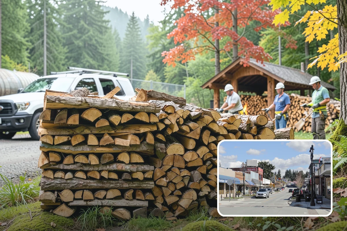Hydraulic Log Splitting in Bothell, King County, WA - Powers through large, dense, and knotty rounds