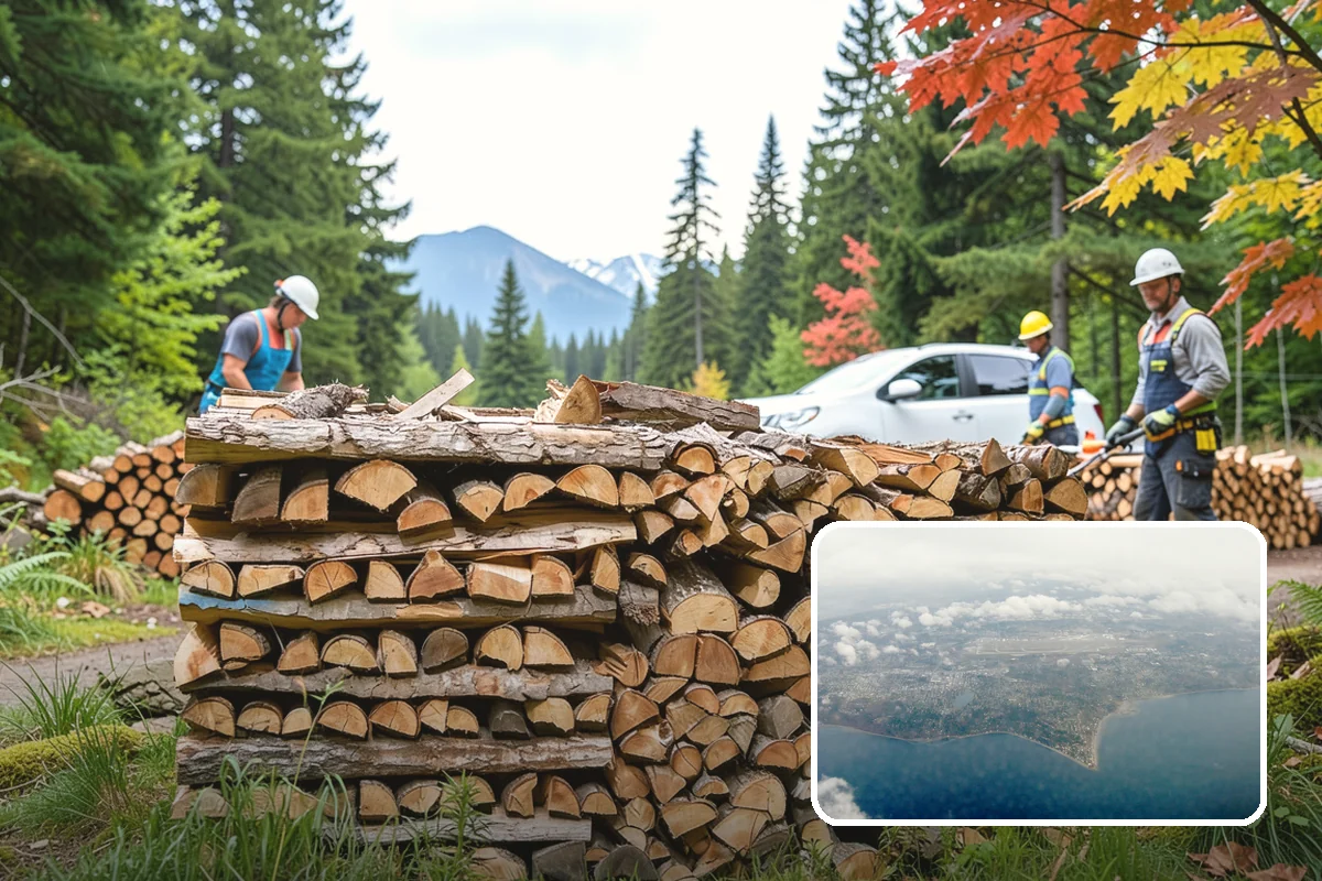 Hydraulic Log Splitting in Burien, King County, WA - Powers through large, dense, and knotty rounds