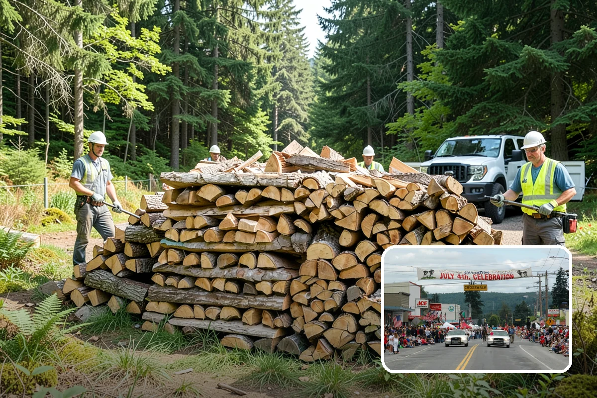 Hydraulic Log Splitting in Carnation, King County, WA - Powers through large, dense, and knotty rounds
