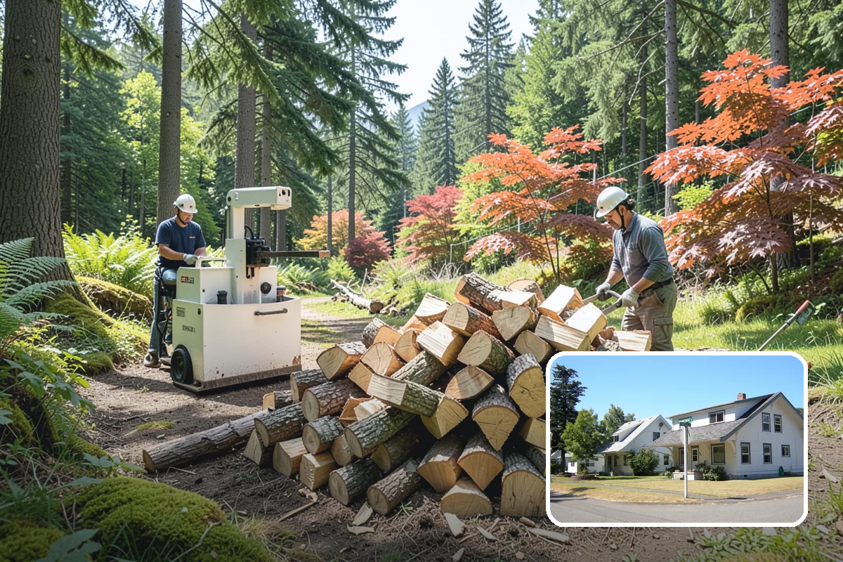 Hydraulic Log Splitting in DuPont, Pierce County, WA - Powers through large, dense, and knotty rounds