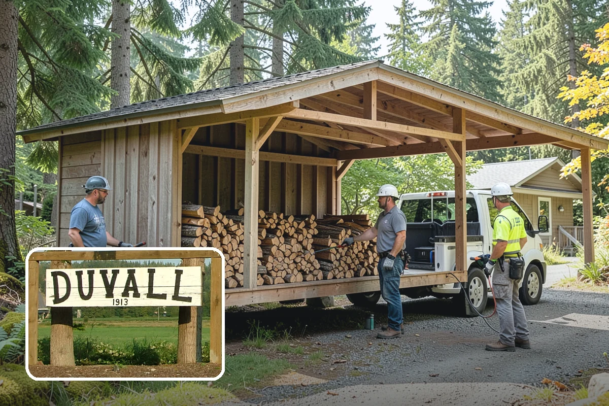 Hydraulic Log Splitting in Duvall, King County, WA - Powers through large, dense, and knotty rounds