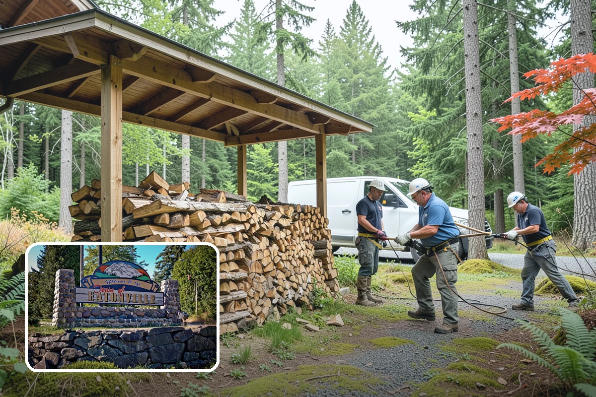 Hydraulic Log Splitting in Eatonville, Pierce County, WA - Powers through large, dense, and knotty rounds