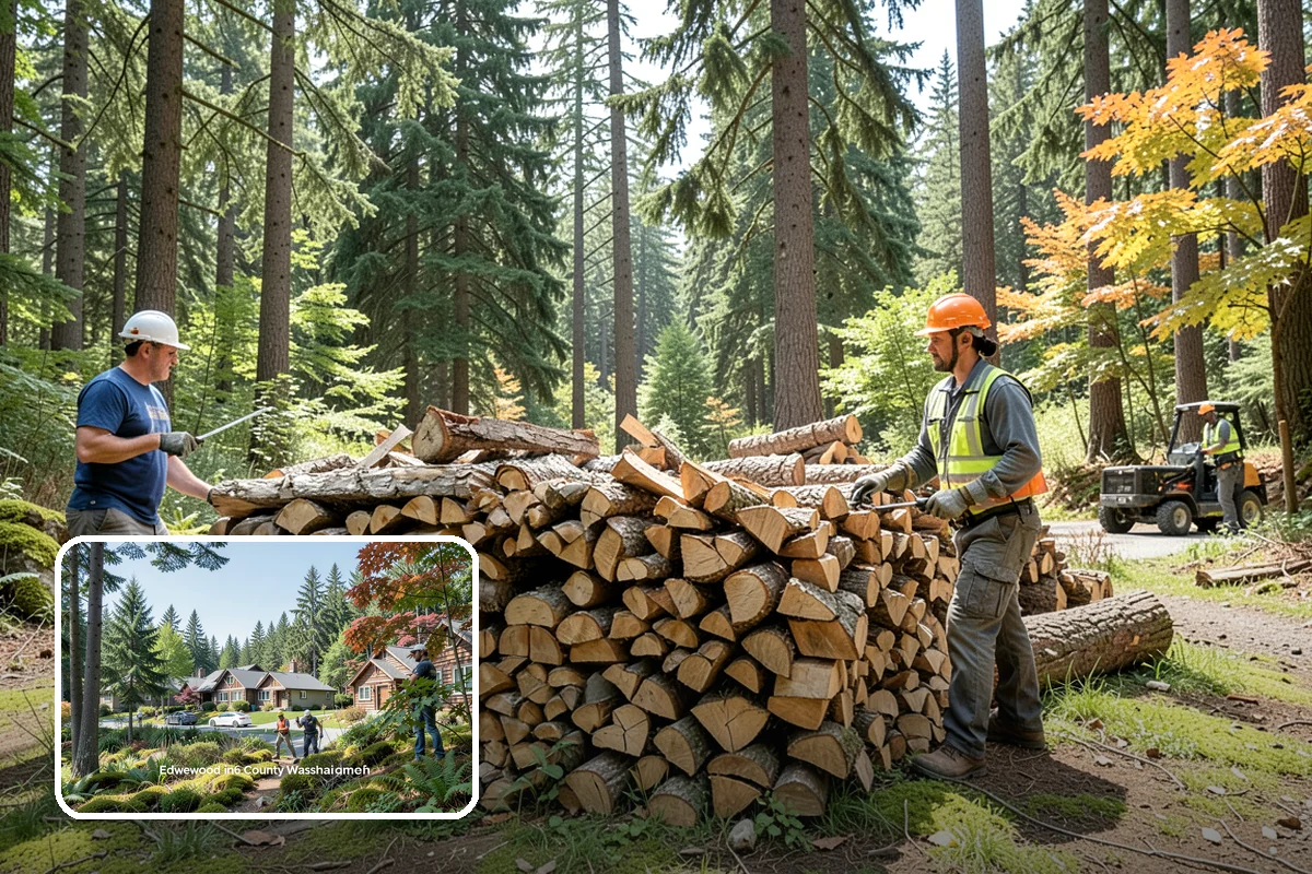 Hydraulic Log Splitting in Edgewood, WA - Powers through large, dense, and knotty rounds