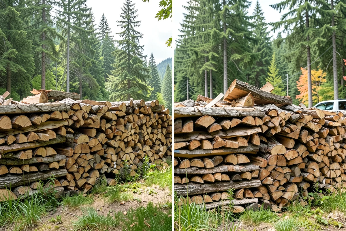 Hydraulic Log Splitting in Everett, Snohomish County, WA - Inspect the rounds and confirm split dimensions