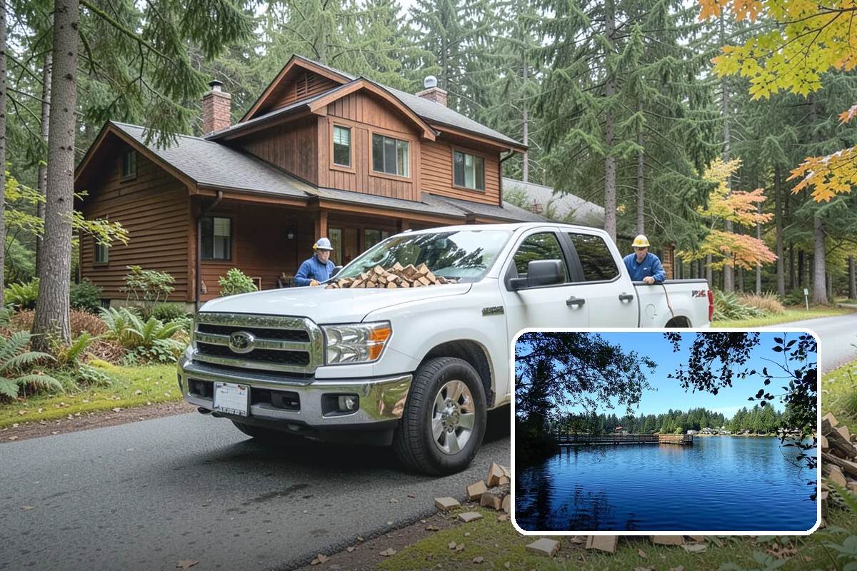 Hydraulic Log Splitting in Federal Way, King County, WA - Powers through large, dense, and knotty rounds