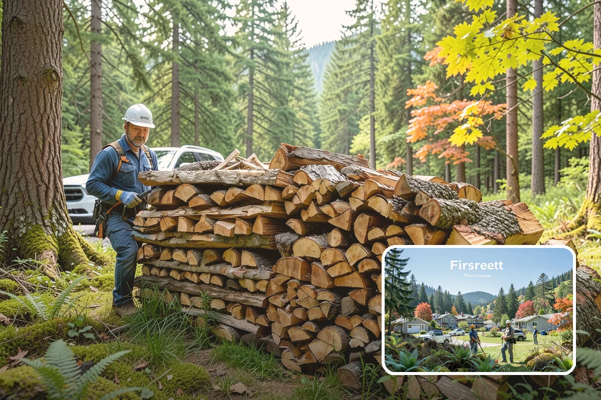 Hydraulic Log Splitting in Fircrest, Pierce County, WA - Powers through large, dense, and knotty rounds