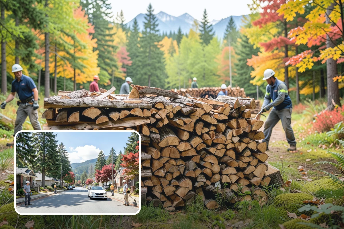 Hydraulic Log Splitting in Hunts Point, King County, WA - Powers through large, dense, and knotty rounds