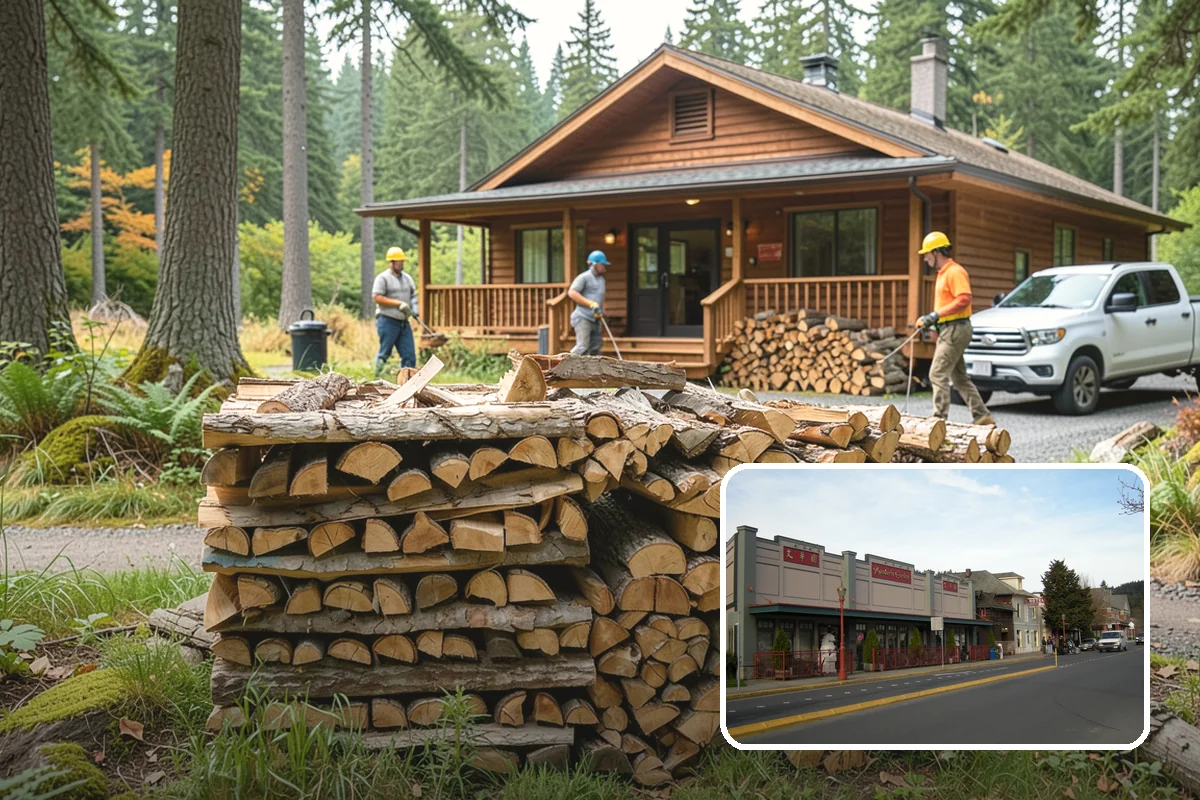 Hydraulic Log Splitting in Issaquah, King County, WA - Powers through large, dense, and knotty rounds