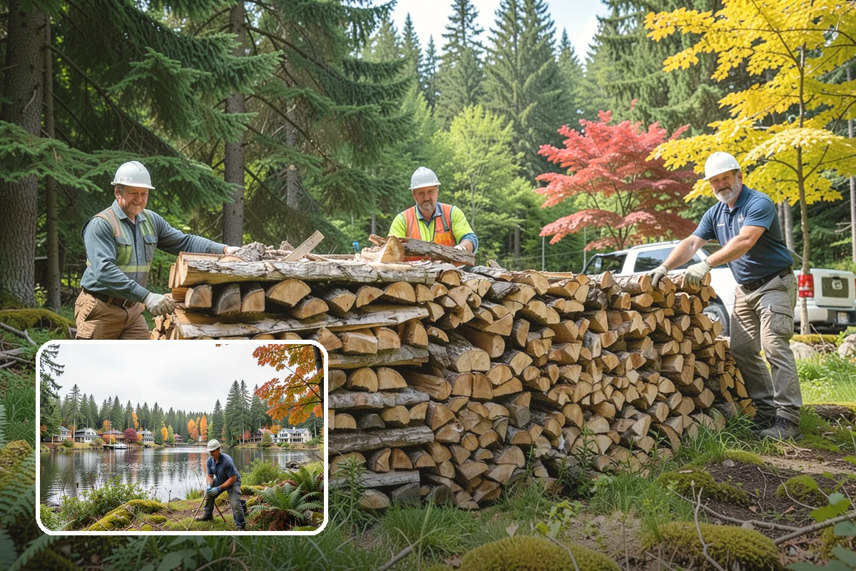 Hydraulic Log Splitting in La Conner, Skagit County, WA - Powers through large, dense, and knotty rounds