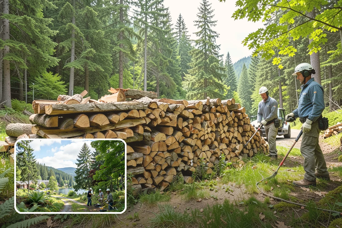 Hydraulic Log Splitting in Lake Forest Park, King County, WA - Powers through large, dense, and knotty rounds