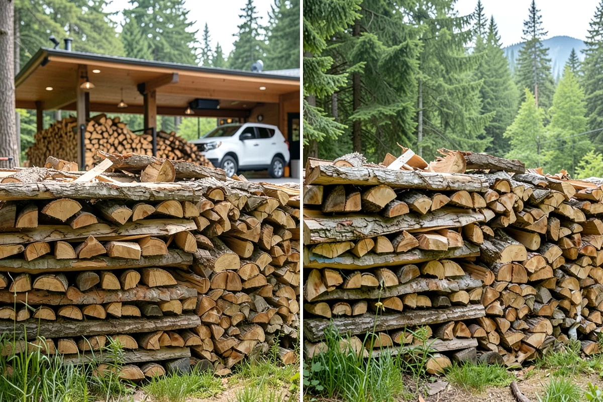 Hydraulic Log Splitting in Lyman, Skagit County, WA - Inspect the rounds and confirm split dimensions