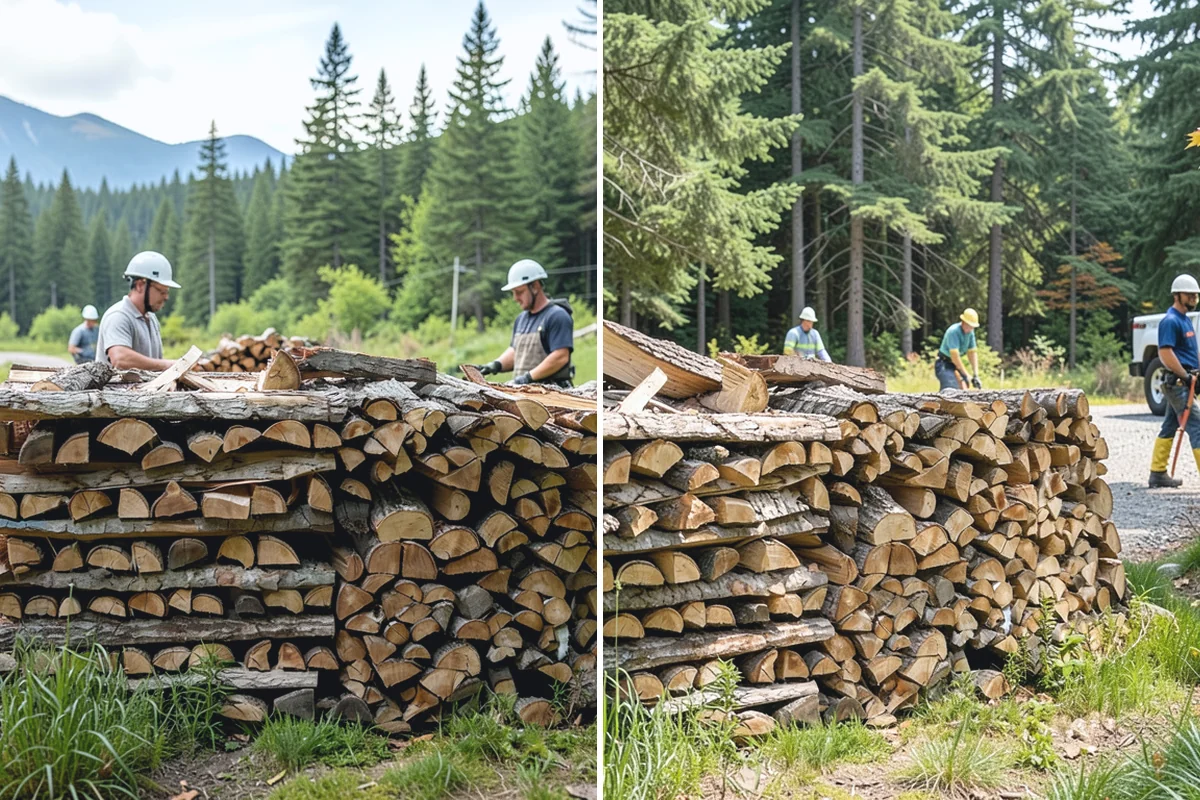 Hydraulic Log Splitting in Medina, King County, WA - Inspect the rounds and confirm split dimensions