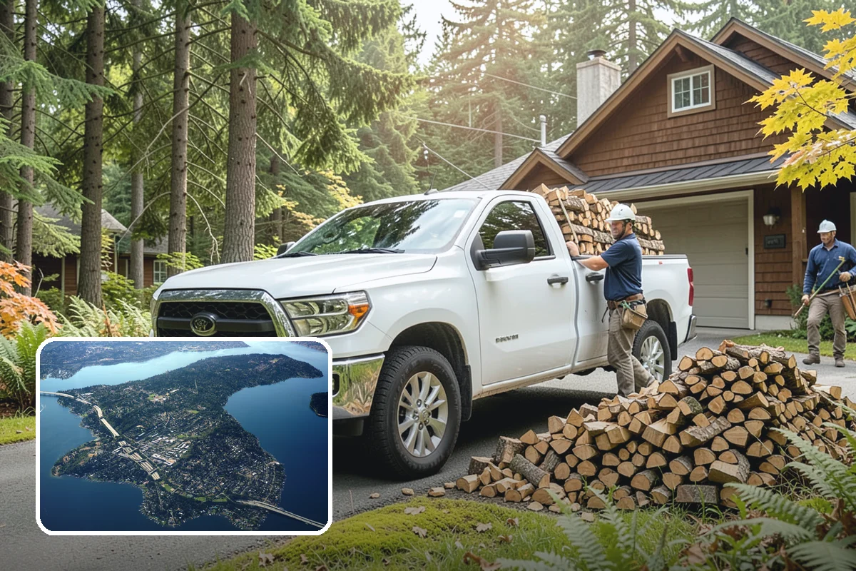 Hydraulic Log Splitting in Mercer Island, King County, WA - Powers through large, dense, and knotty rounds