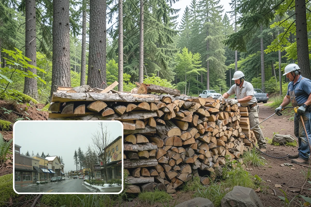 Hydraulic Log Splitting in Mill Creek, Snohomish County, WA - Powers through large, dense, and knotty rounds