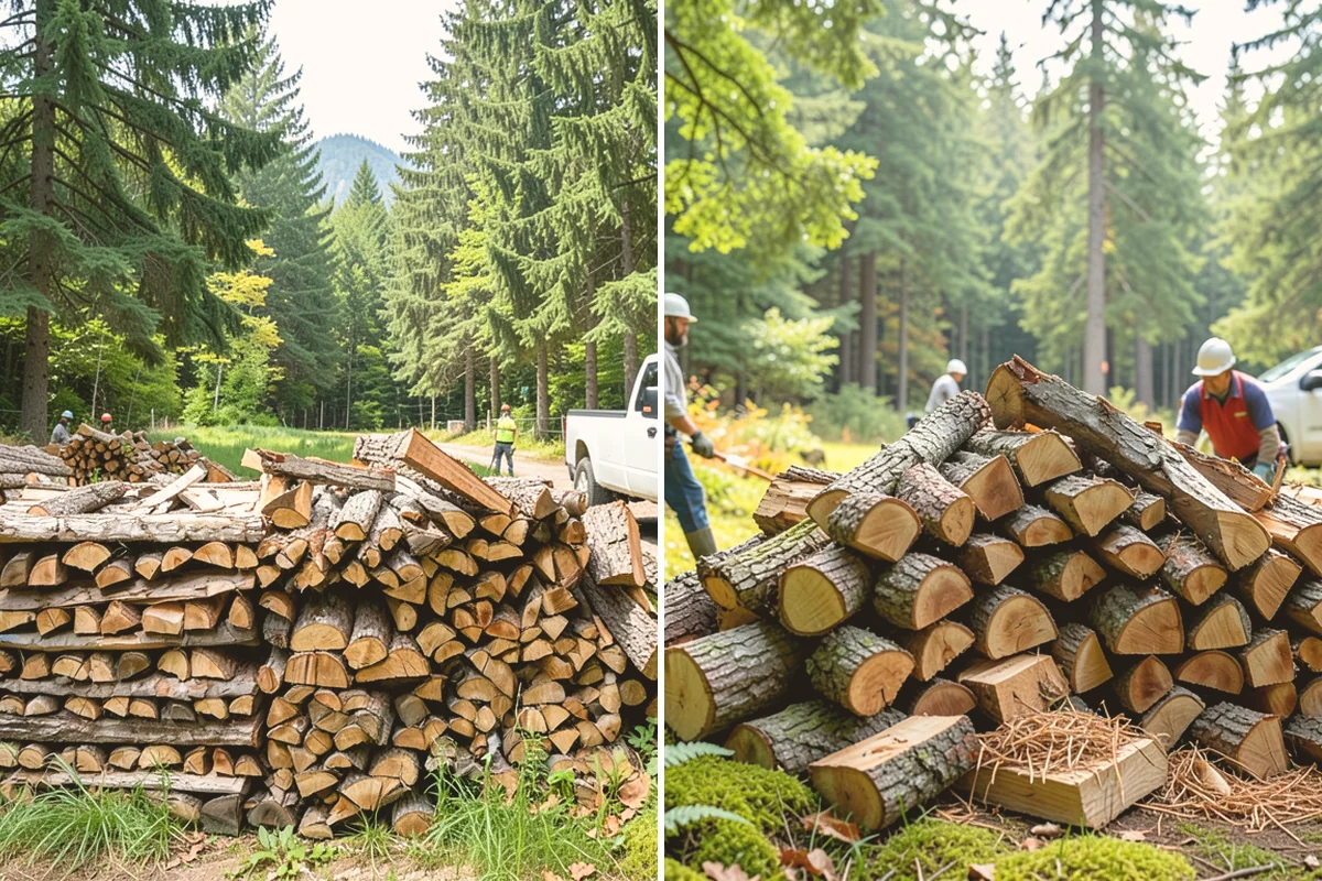 Hydraulic Log Splitting in Mount Vernon, WA - Inspect the rounds and confirm split dimensions