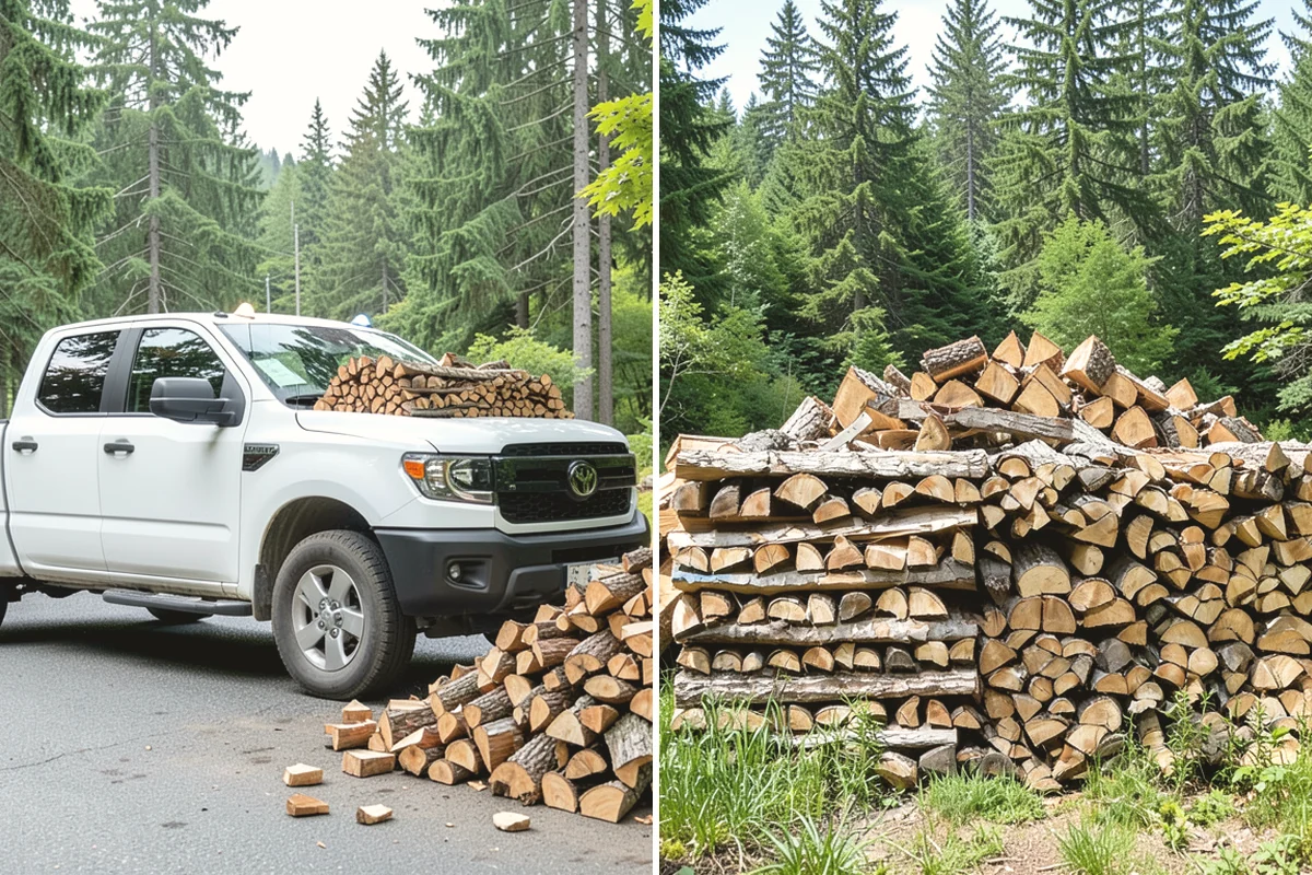 Hydraulic Log Splitting in Mountlake Terrace, Snohomish County, WA - Inspect the rounds and confirm split dimensions