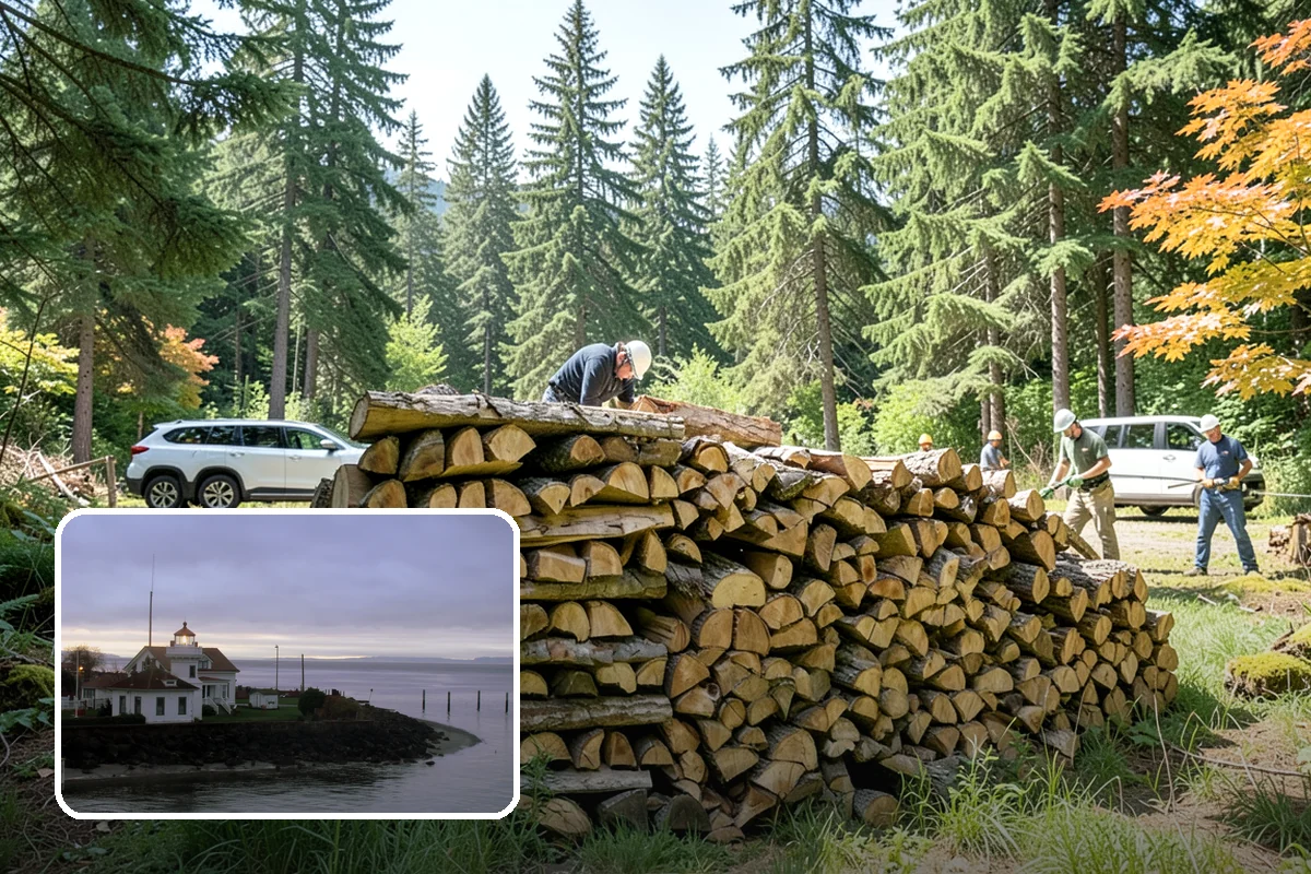 Hydraulic Log Splitting in Mukilteo, Snohomish County, WA - Powers through large, dense, and knotty rounds