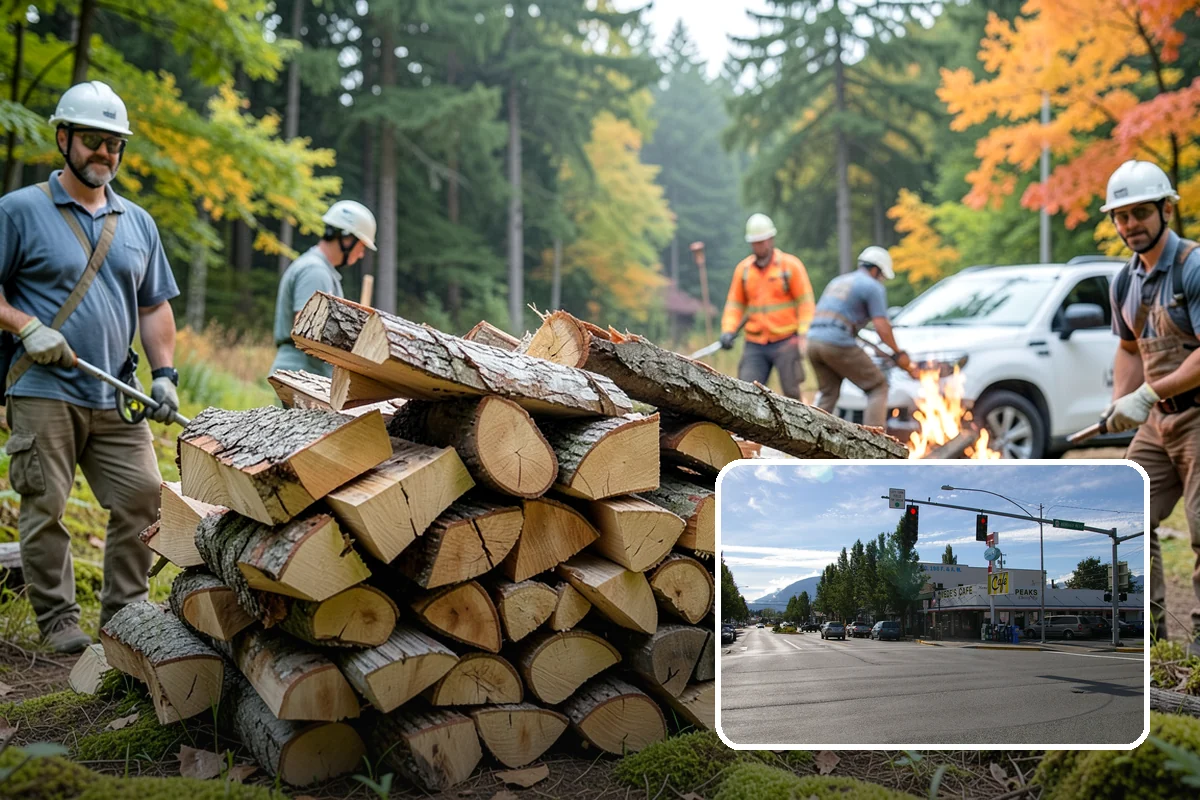 Hydraulic Log Splitting in North Bend, King County, WA - Powers through large, dense, and knotty rounds