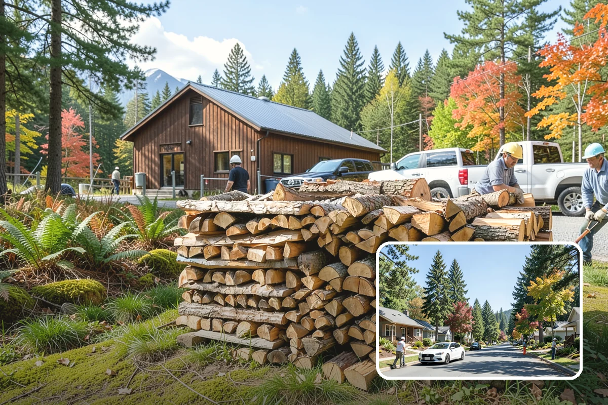 Hydraulic Log Splitting in Orting, Pierce County, WA - Powers through large, dense, and knotty rounds