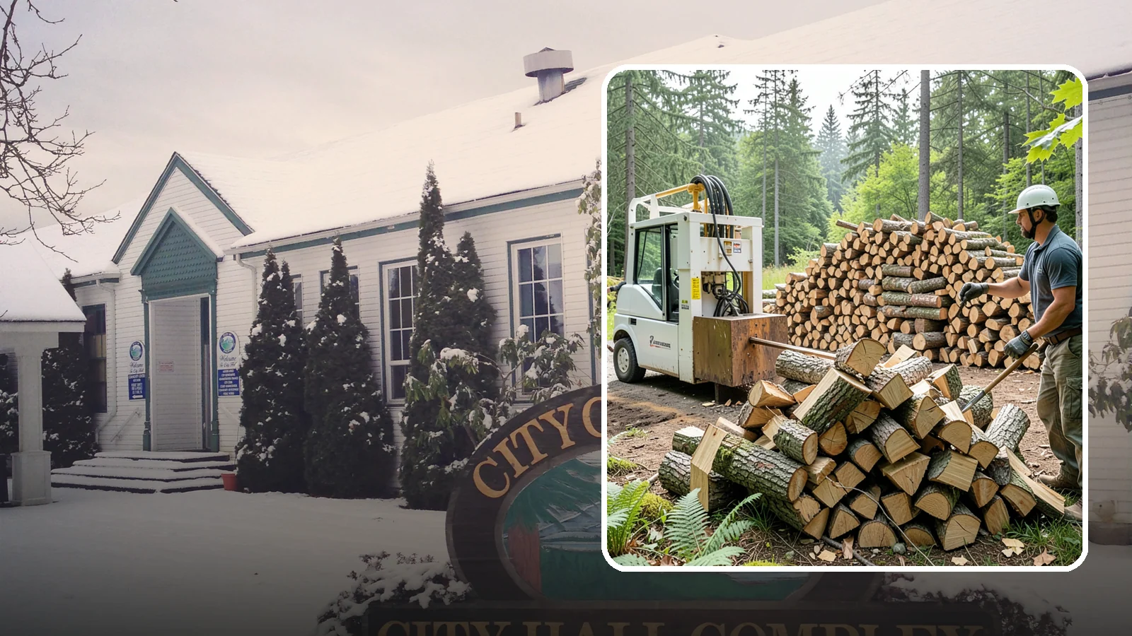 Hydraulic Log Splitting in Pacific, King County, WA - We use a hydraulic splitter to power through large, dense, or knotty rounds that resist hand splitting.