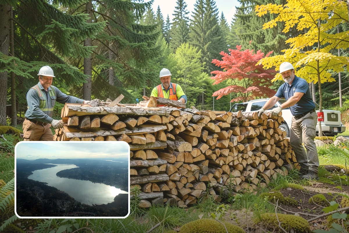 Hydraulic Log Splitting in Sammamish, King County, WA - Powers through large, dense, and knotty rounds