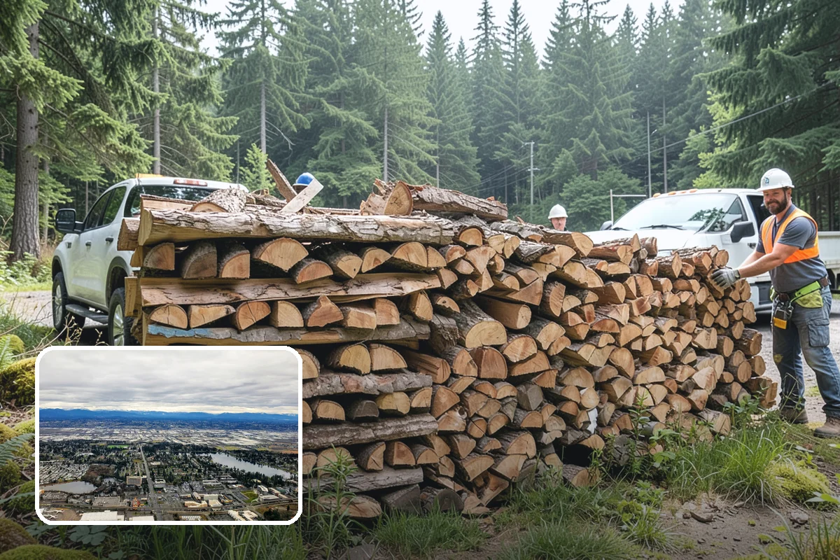 Hydraulic Log Splitting in SeaTac, WA - Powers through large, dense, and knotty rounds
