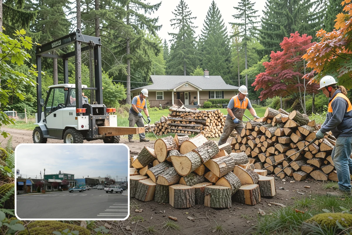 Hydraulic Log Splitting in Stanwood, Snohomish County, WA - Powers through large, dense, and knotty rounds