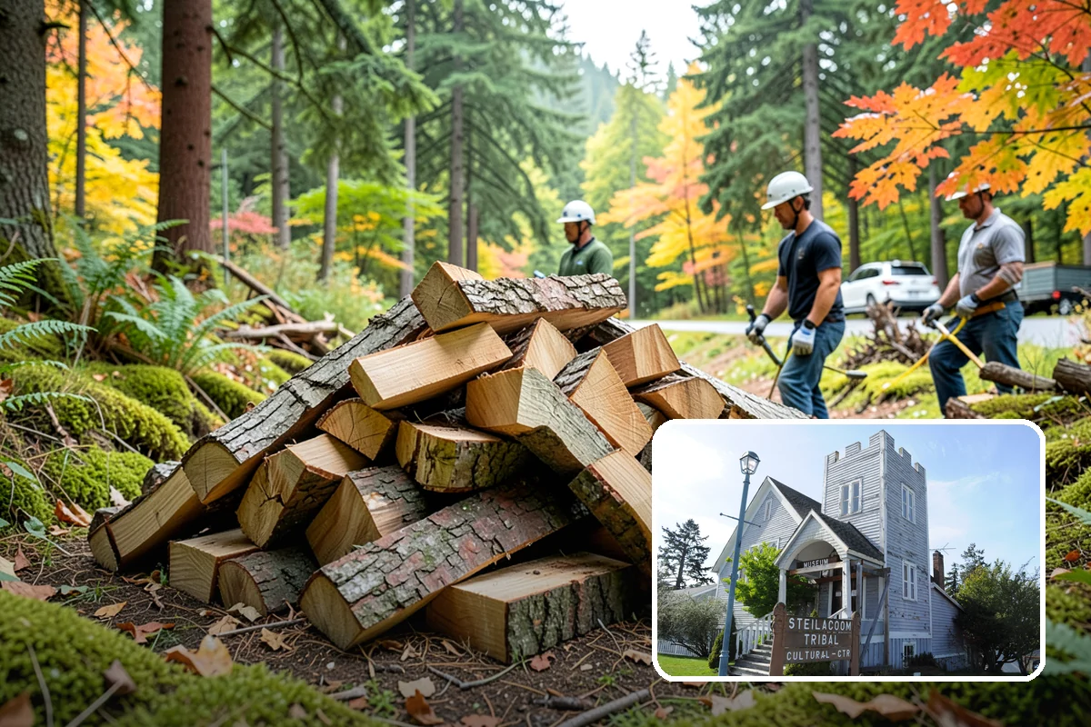 Hydraulic Log Splitting in Steilacoom, Pierce County, WA - Powers through large, dense, and knotty rounds