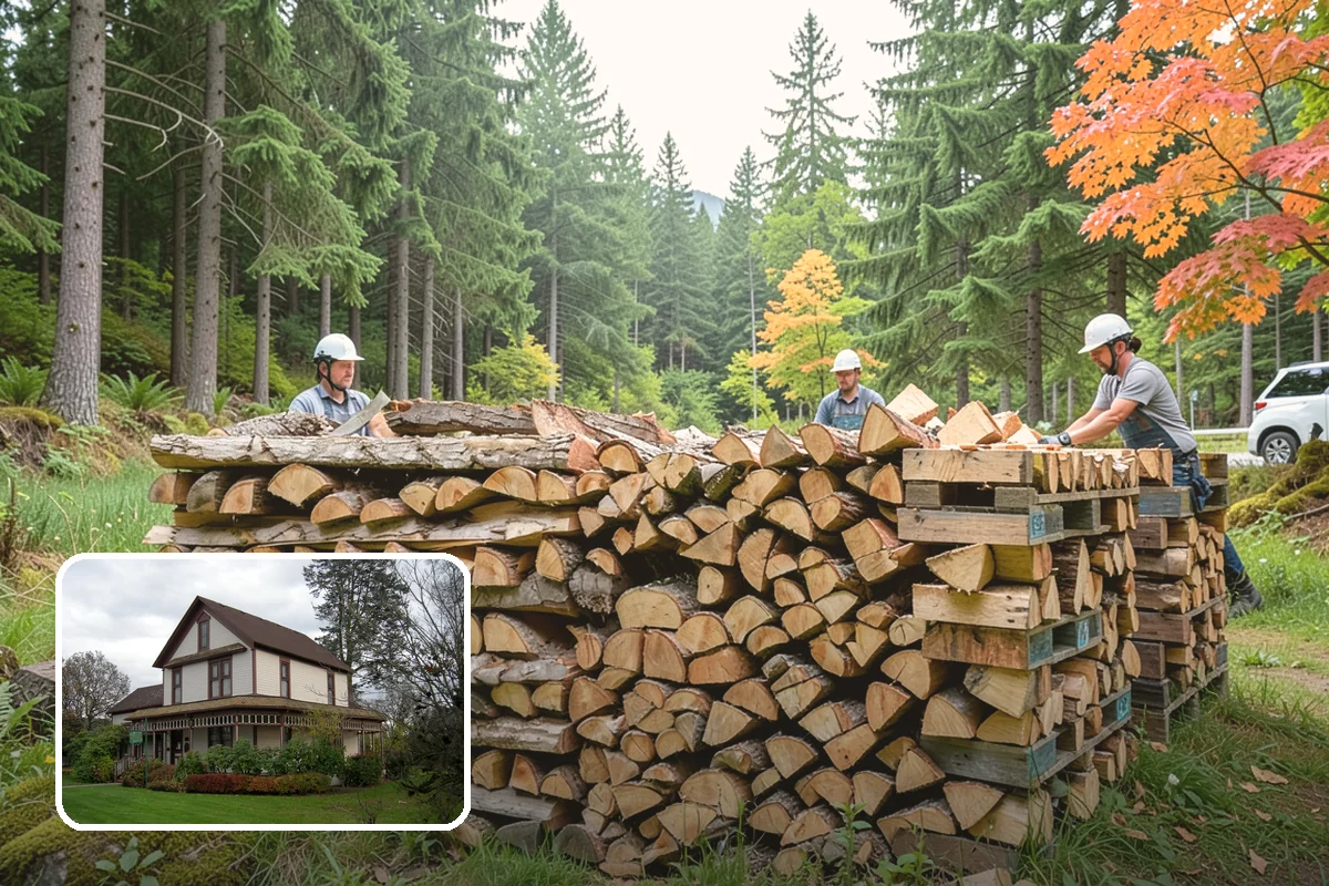 Hydraulic Log Splitting in Sumner, Pierce County, WA - Powers through large, dense, and knotty rounds