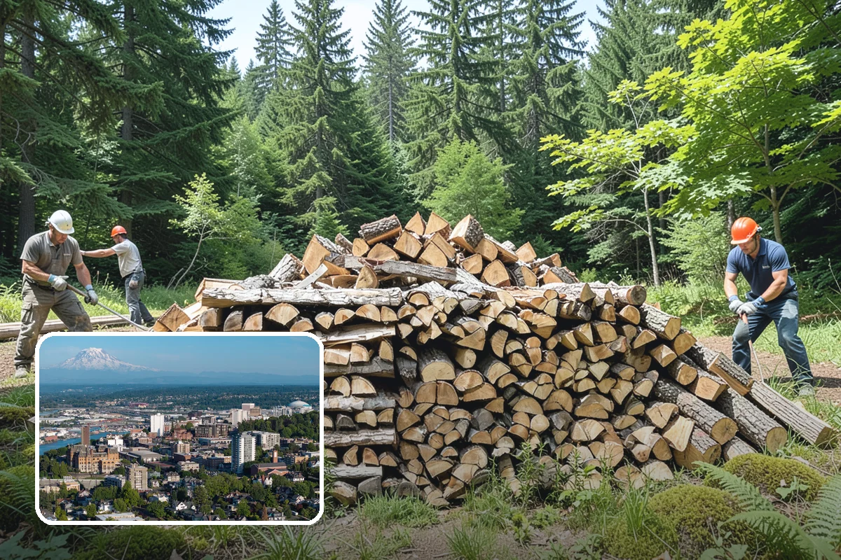 Hydraulic Log Splitting in Tacoma, Pierce County, WA - Powers through large, dense, and knotty rounds